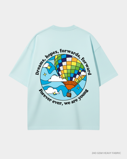 Dreams & Hopes Unisex Oversized T-Shirt | Antherr Core Mint Cotton 240 GSM