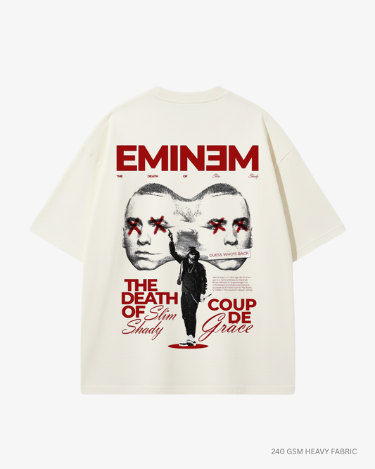 Eminem Unisex Oversized T-Shirt | Antherr Core OFF WHITE Cotton 240 GSM