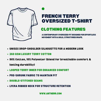 Basic Flamiingo Oversized T-Shirt | French Terry Cotton