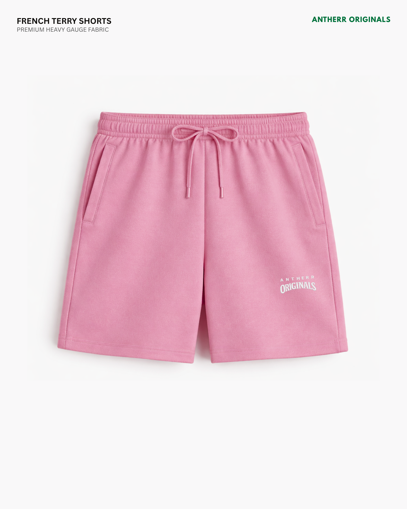 Flamingo Pink Unisex Everyday French Terry Shorts