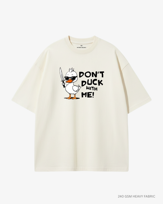 Funny duck graphic oversized tshirt antherr core
