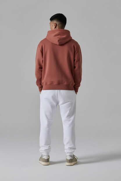 Basic Coral Red Unisex Winter Hoodies