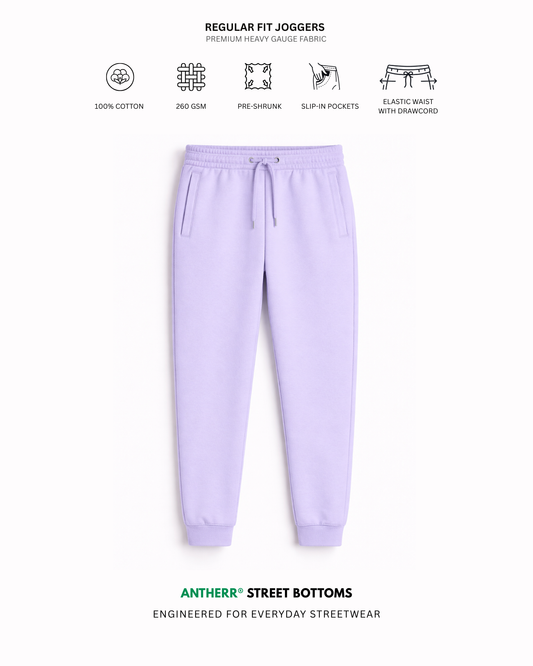 Lavender Unisex Everyday Joggers clothing features