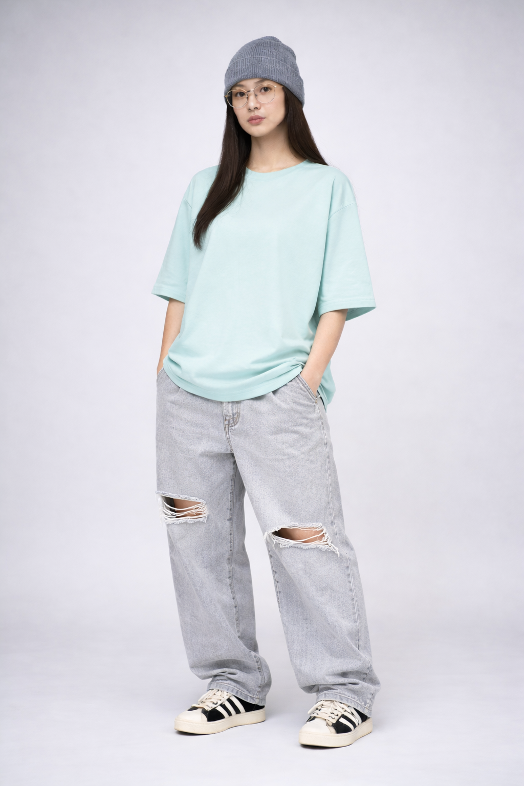 Basic Royal Blue Unisex Oversized T-shirt