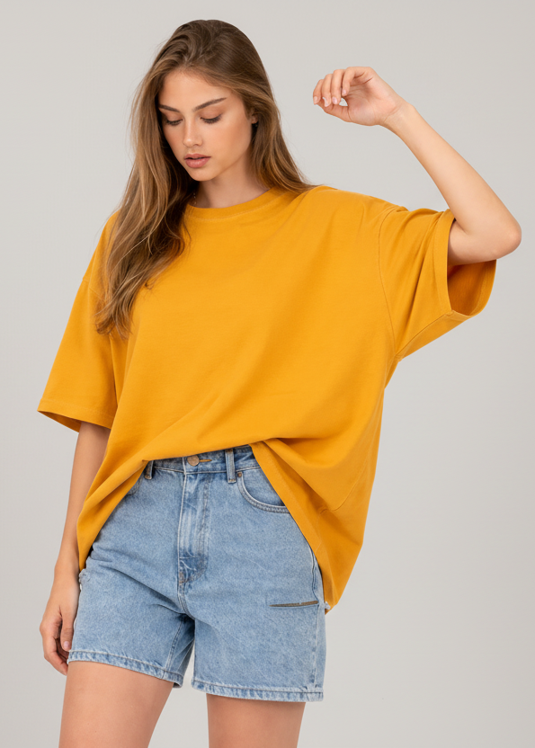 Basic Mustard Yellow Unisex Oversized T-Shirt | Antherr Originals