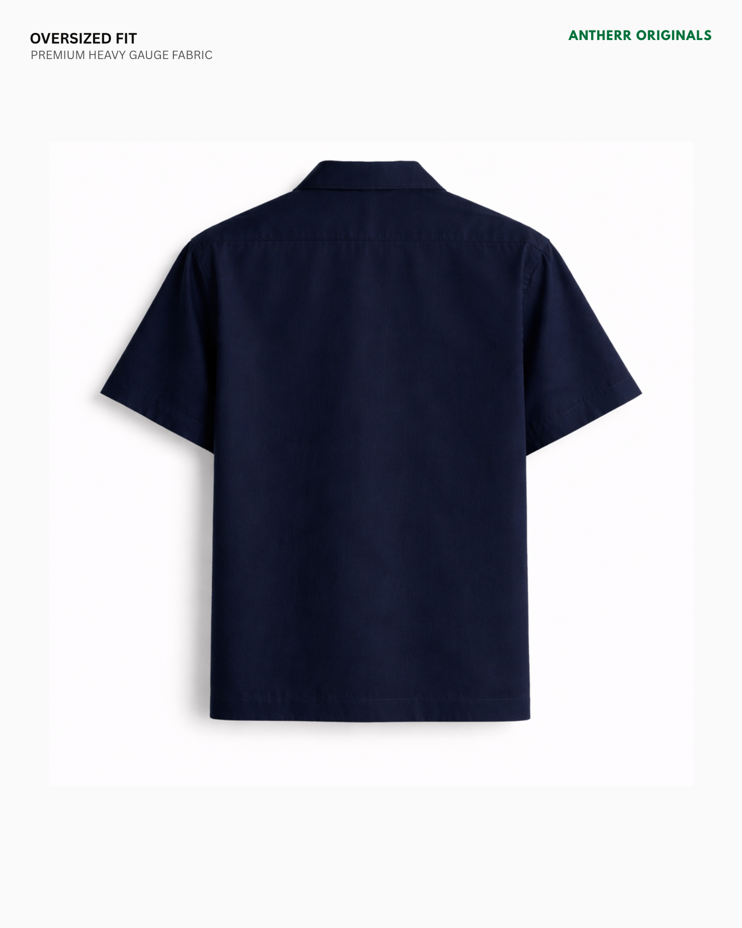Basic Navy Blue Unisex Oversized Shirt | Antherr Originals