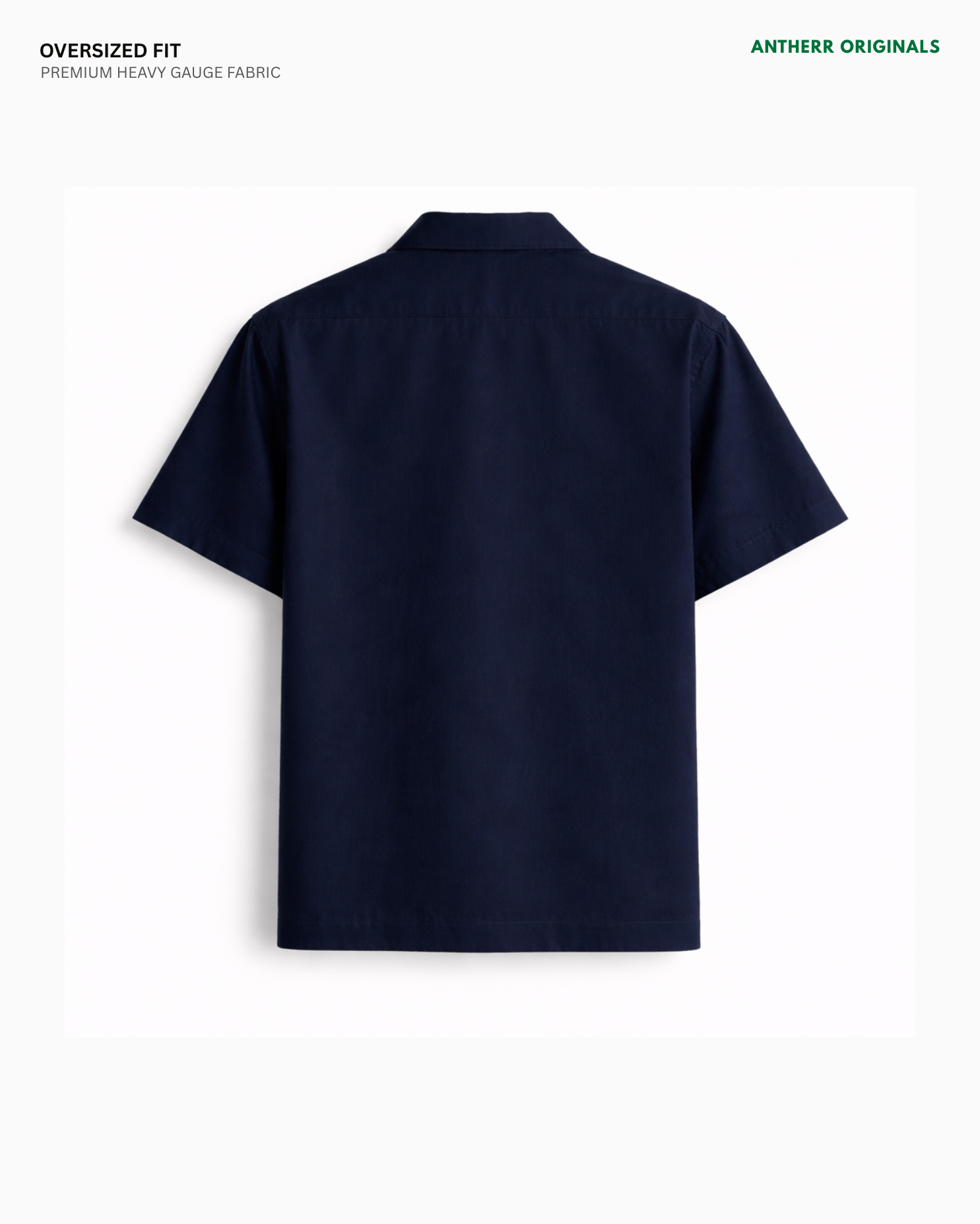 Basic Navy Blue Unisex Oversized Shirt | Antherr Originals