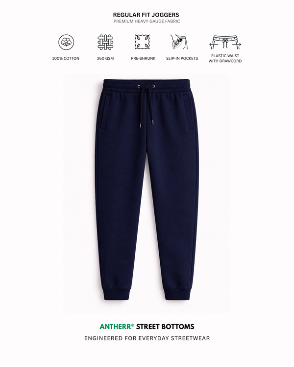 Navy Blue Unisex Everyday Joggers Navy Blue