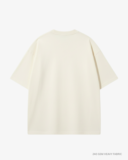 Basic Off White Unisex Oversized T-Shirt
