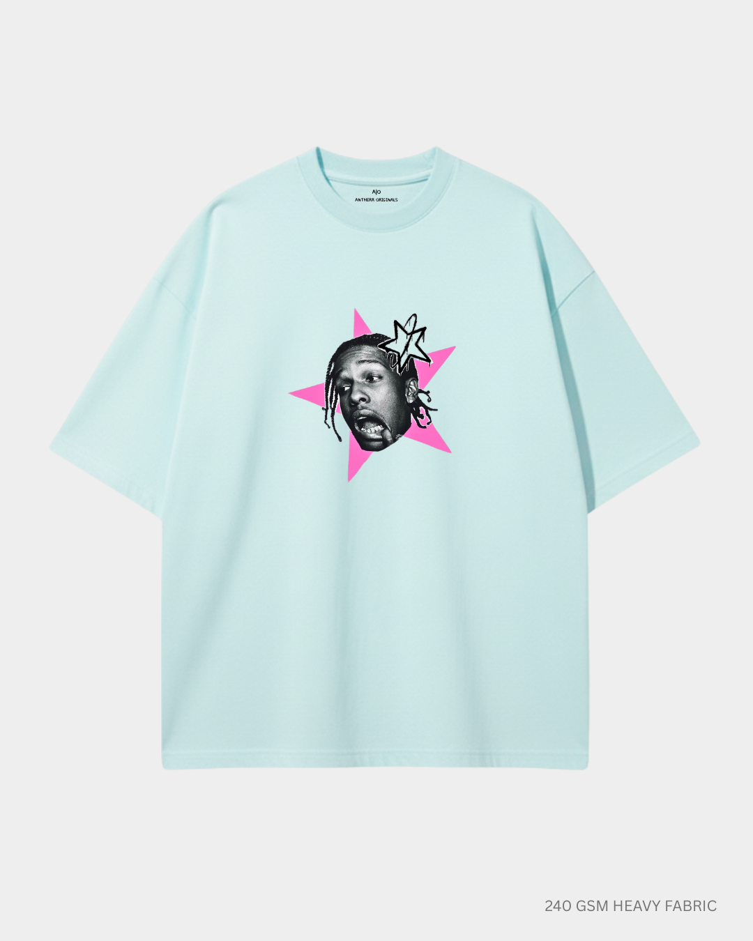 Asap Rocky Unisex Oversized T-Shirt | Antherr Core MINT Cotton 240 GSM