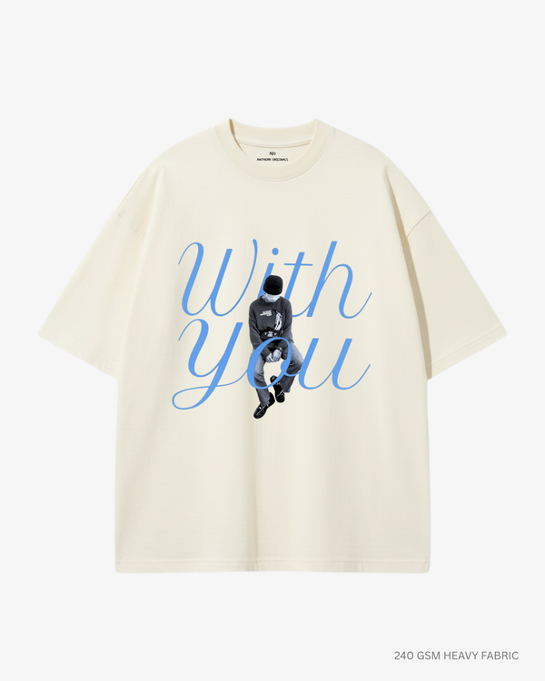 Jimin With You Unisex Oversized T-Shirt | Antherr Core Off White Cotton 240 GSM