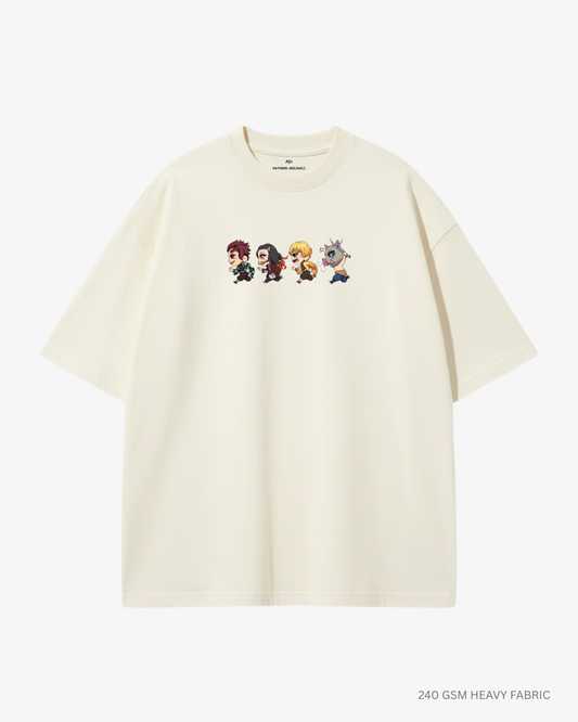 Demon Squad: Kimetsu no Yaiba Unisex Oversized T-Shirts