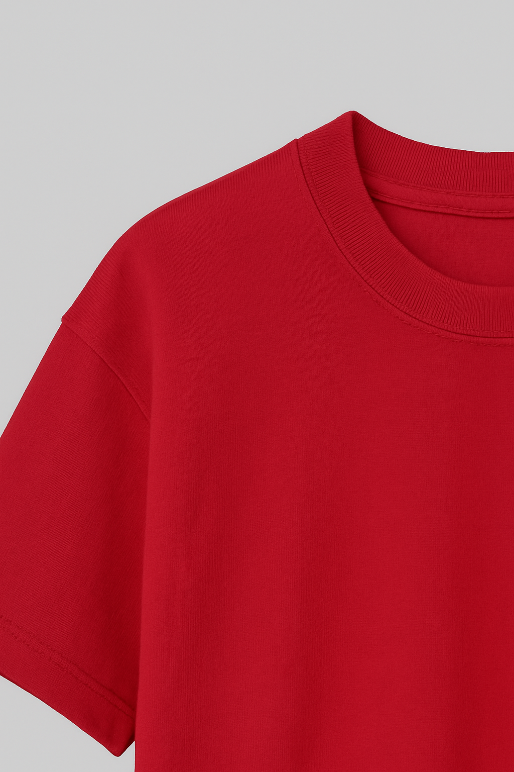 Best Red colour Solid oversized tshirt in 240 gsm