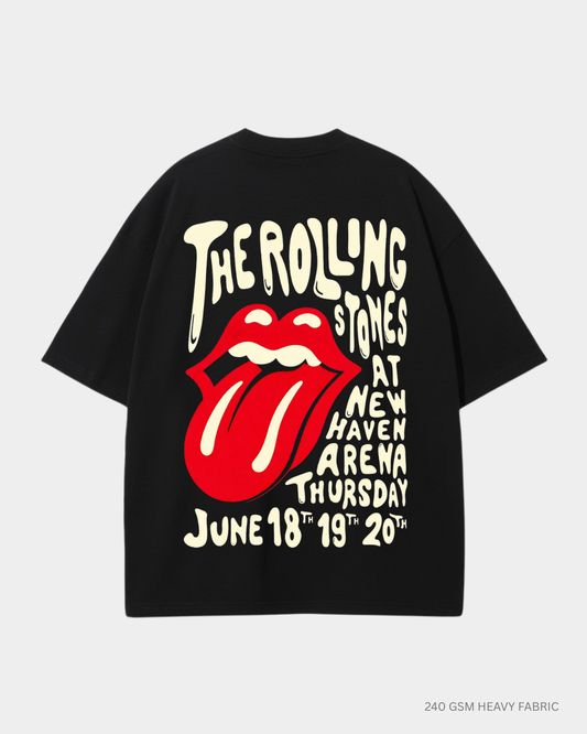 Rolling Stones graphic oversized streetwear t-shirt for men and women