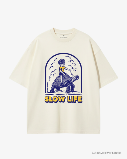 Slow Life oversized t-shirt for men and women