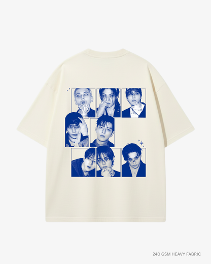 Straykids KARMA Oversized T-Shirt India | Antherr Core Off White Cotton 240 GSM