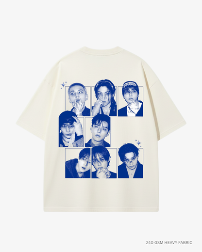 Straykids KARMA Oversized T-Shirt India | Antherr Core Off White Cotton 240 GSM