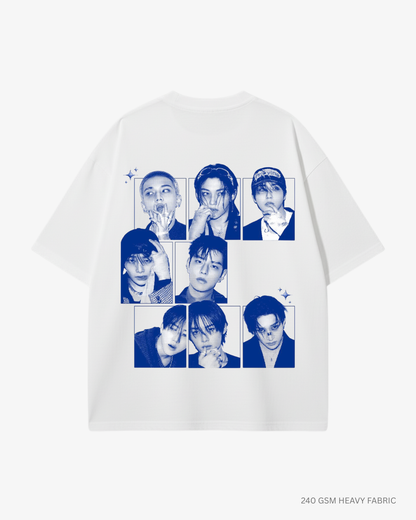 Straykids KARMA Oversized T-Shirt India | Antherr Core White Cotton 240 GSM