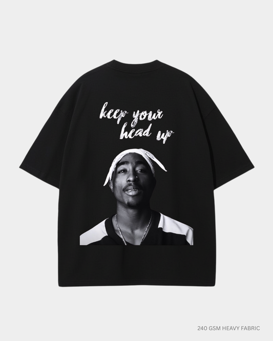 Tupac keep your head up oversized tshirt India
