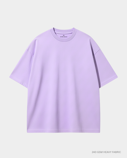 Basic Lavender Unisex Oversized T-Shirt | Antherr Originals LAVENDER Cotton 240 GSM
