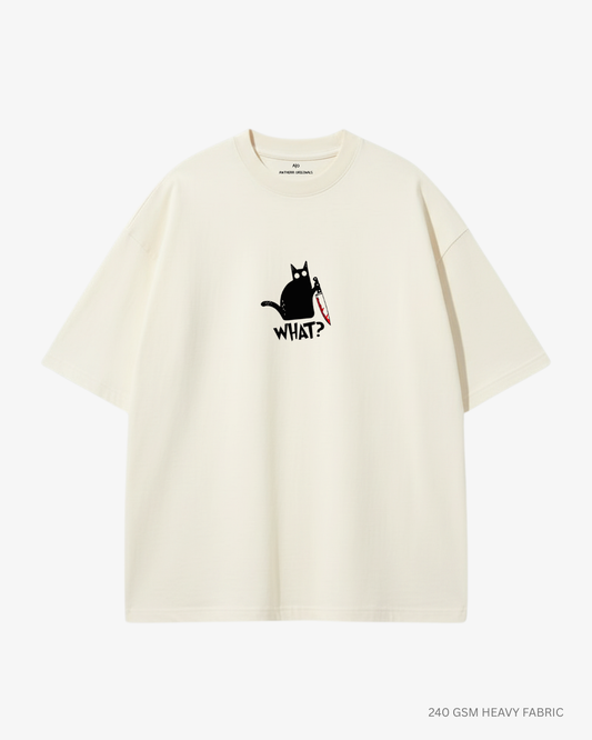 Minimal cat graphic streetwear tshirt antherr core
