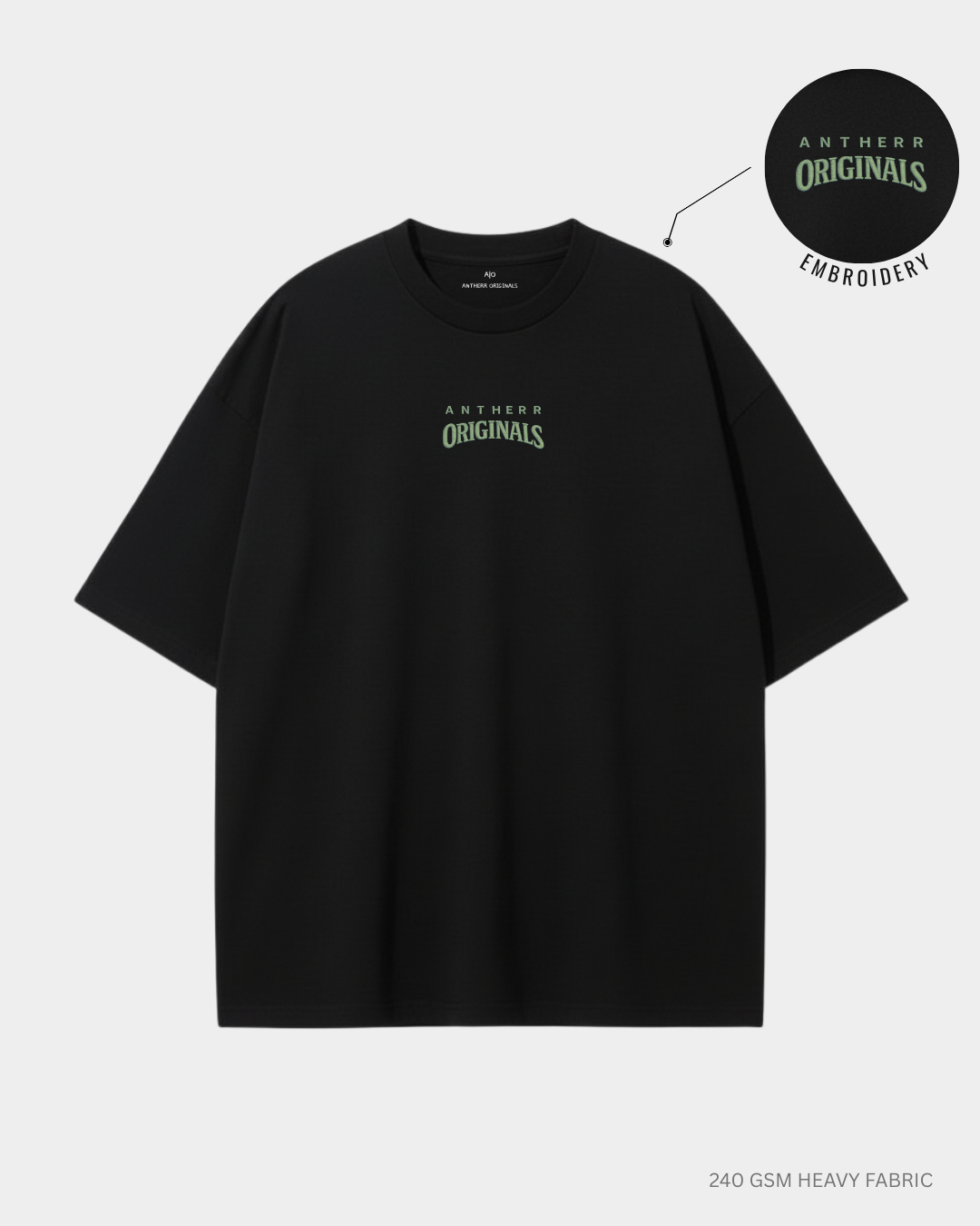 antherr originals embroidered oversized t-shirt 
