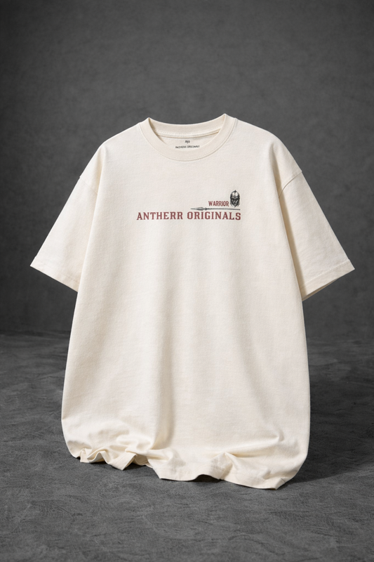 antherr warrior streetwear oversized t-shirt back