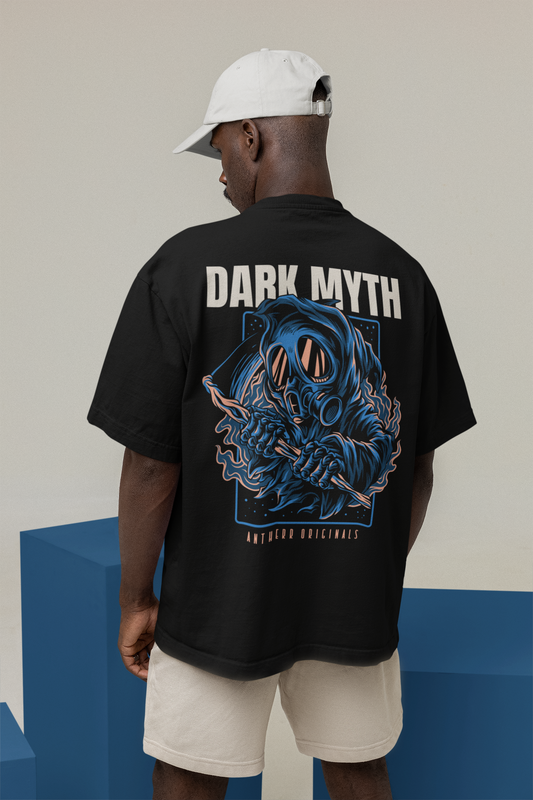 Dark Myth: Antherr Originals - Oversized T-SHIRT BLACK 240 GSM