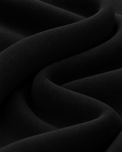 Basic Black Oversized T-Shirt | French Terry Cotton