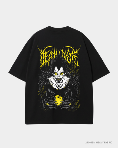 Ryuk Death Note Unisex Oversized T-Shirt | Antherr Core Black Cotton 240 GSM