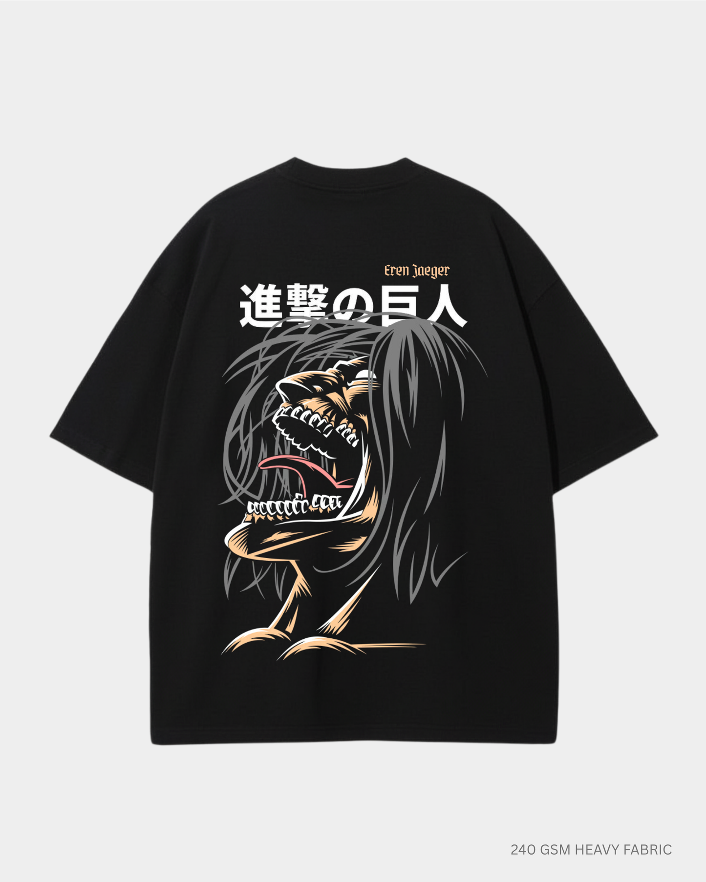 Eren Titan Rage Unisex Oversized T-Shirt | Antherr Core Black Cotton 240 GSM