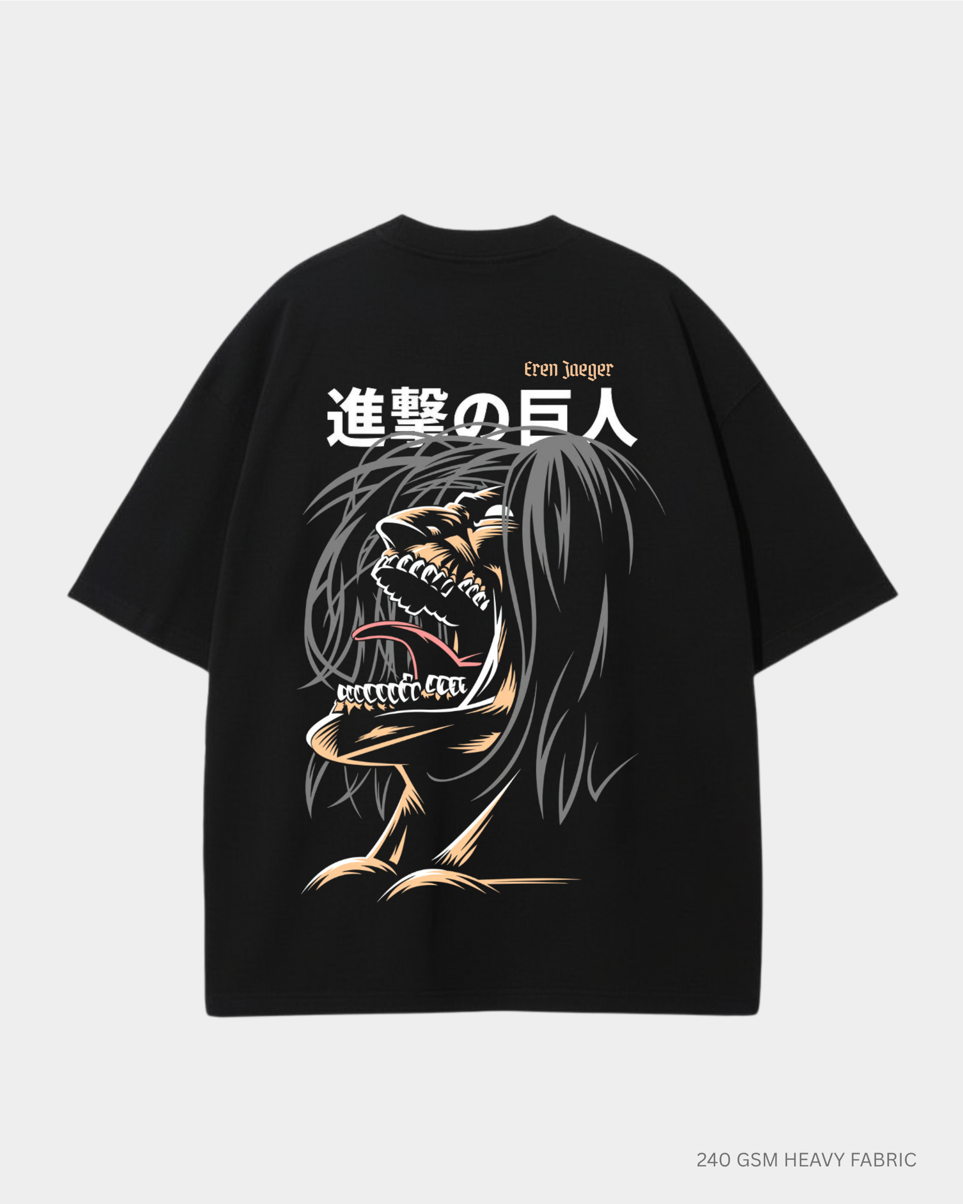 Eren Titan Rage Unisex Oversized T-Shirt | Antherr Core Black Cotton 240 GSM