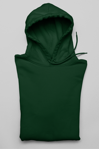 Basic Bottle Green Unisex Winter Hoodies