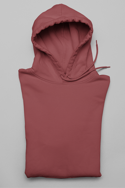Basic Coral Red Unisex Winter Hoodies