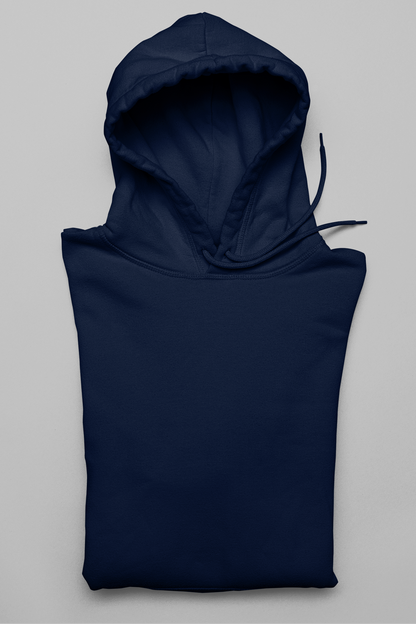 Basic Navy Blue Unisex Winter Hoodies