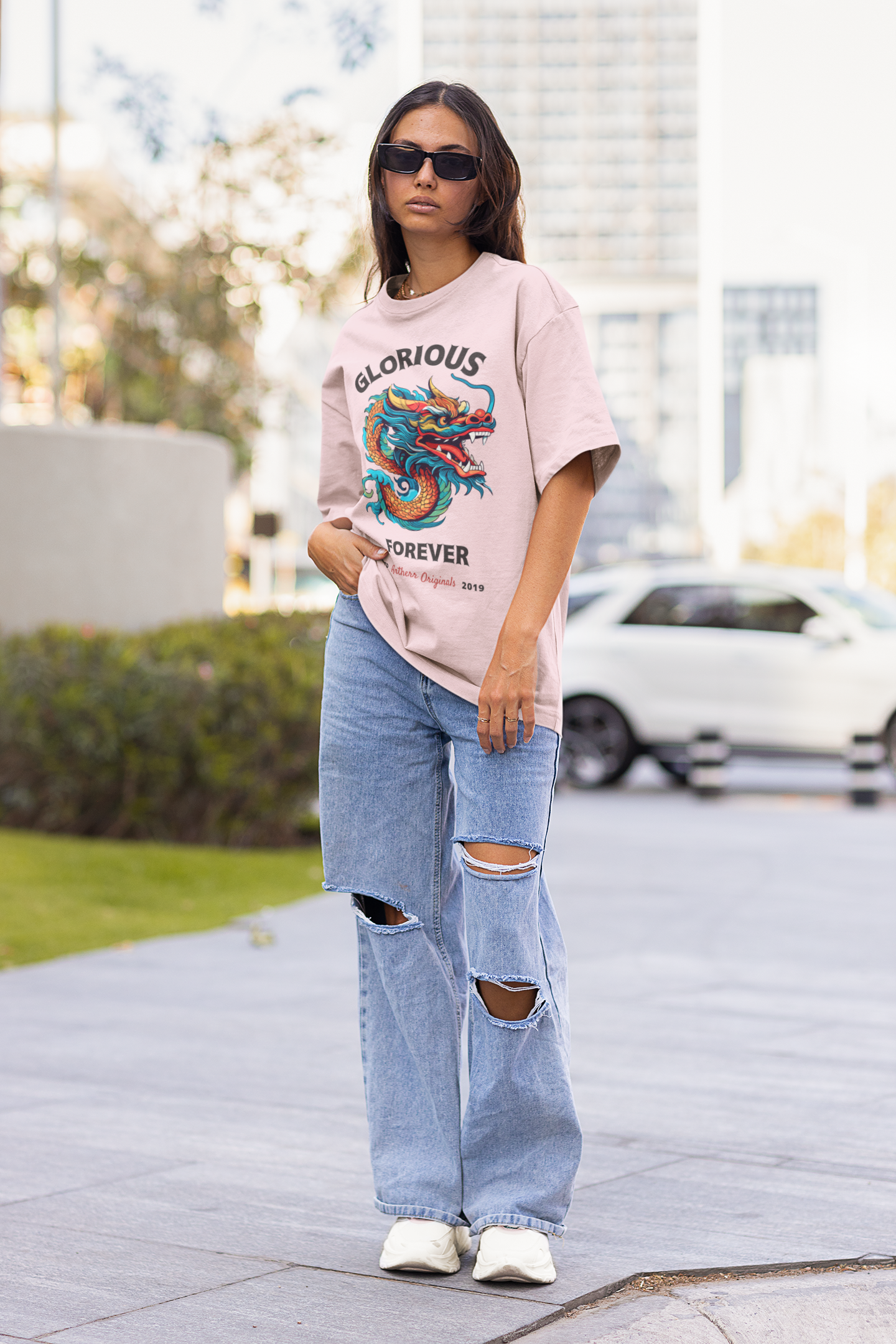 Glorious Forever: Oversized T-Shirts BABY PINK