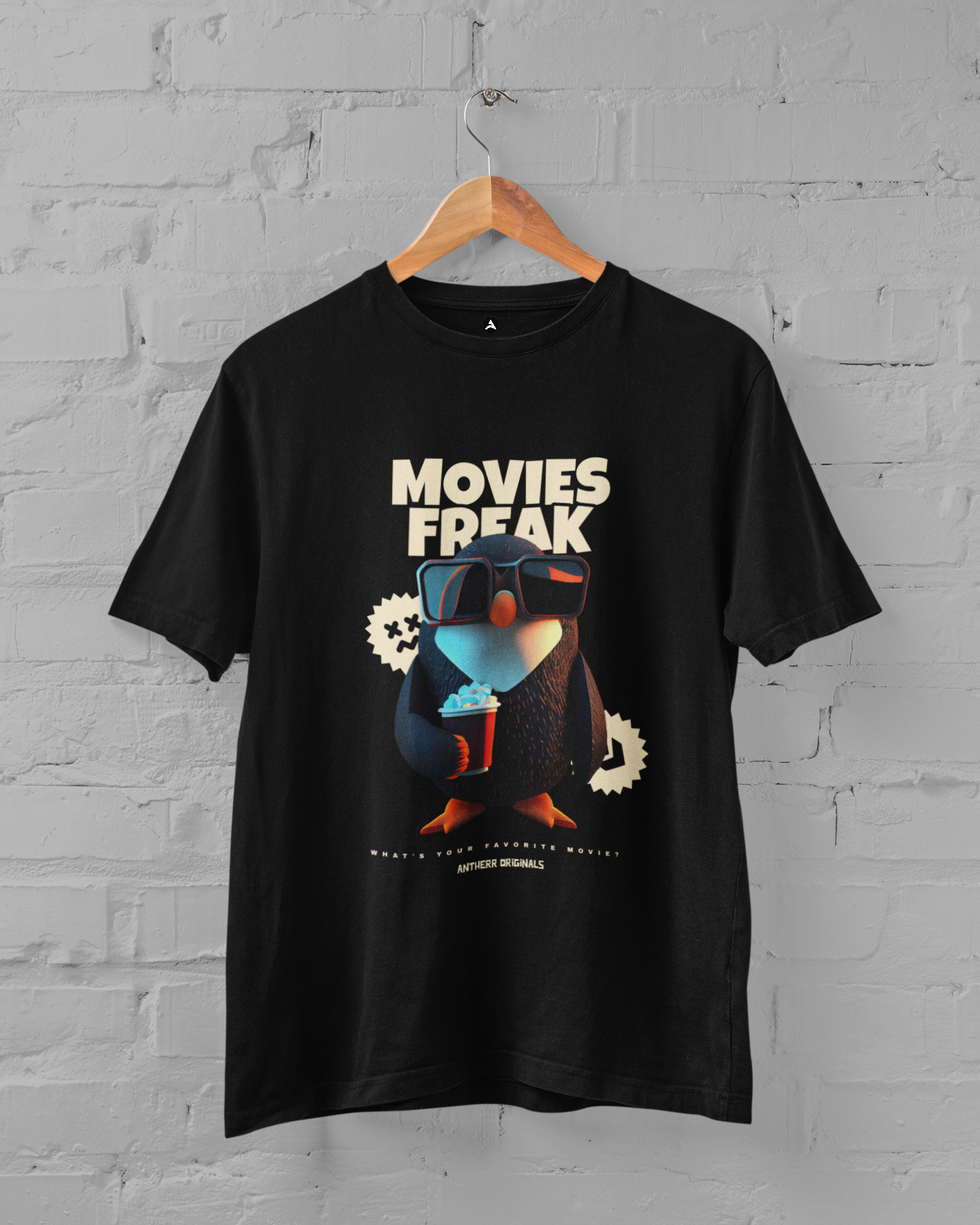 Movie Freak: Regular Fit T-Shirts BLACK