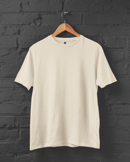 Basic Oversized T-shirt for Men: Beige