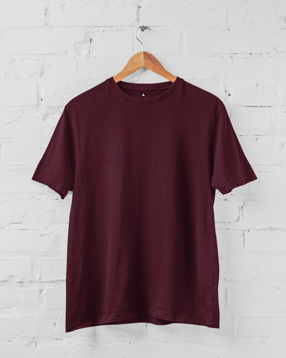 Basic Oversized T-shirt for Men: Maroon