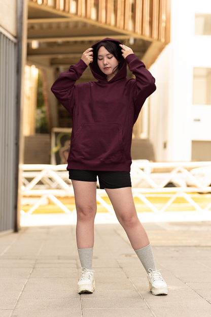 Basic Maroon Unisex Winter Hoodies