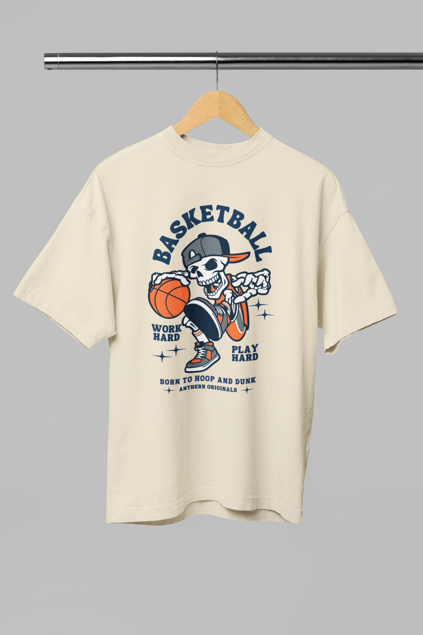 Basketball: Oversized T-Shirts BEIGE