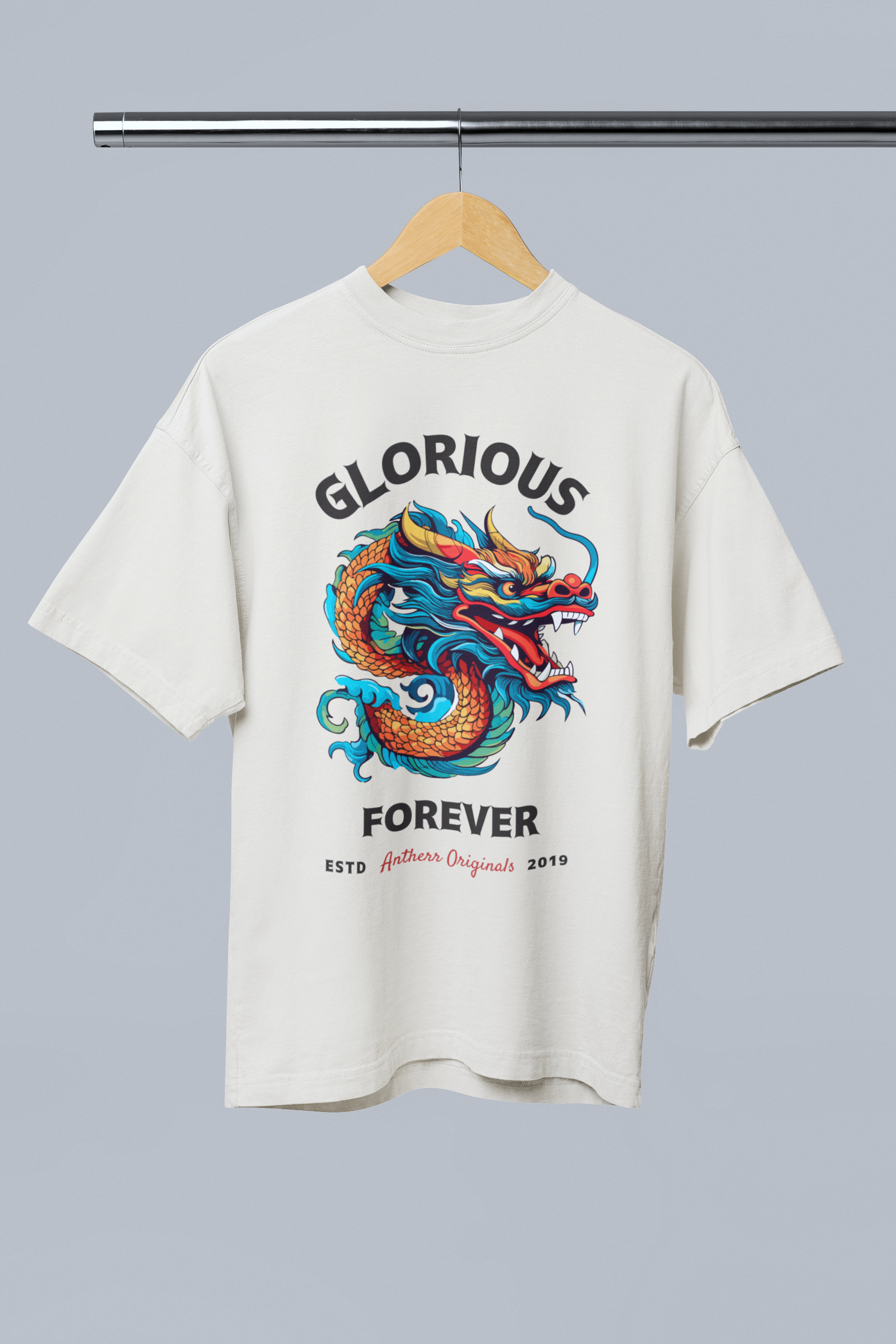 Glorious Forever: Unisex Oversized T-Shirts| Antherr Originals OFF-WHITE 240 GSM