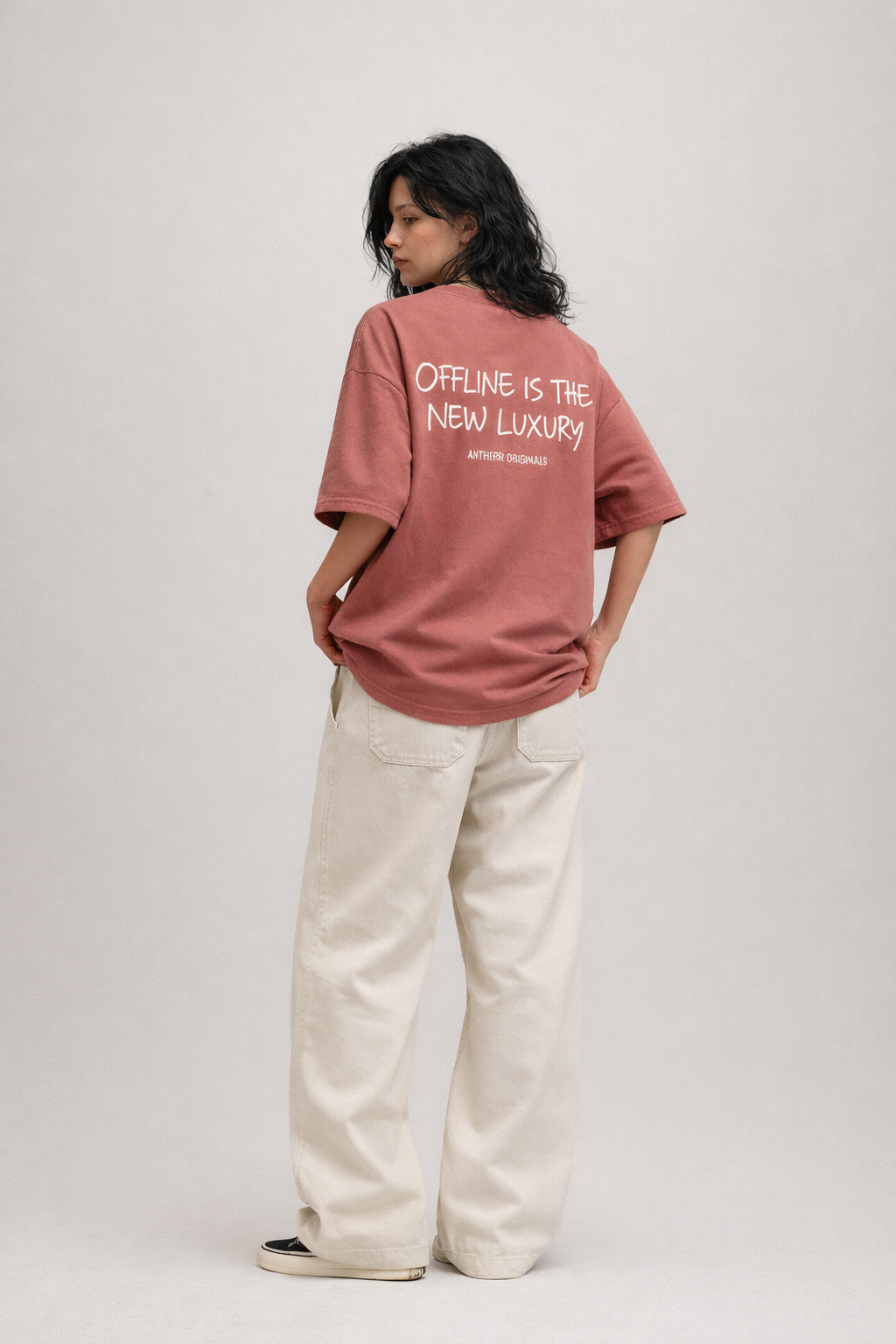 offline statement print oversized tshirt 240 gsm cotton india