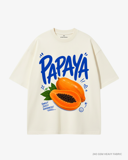 papaya oversized t shirt tropical fruit graphic tee