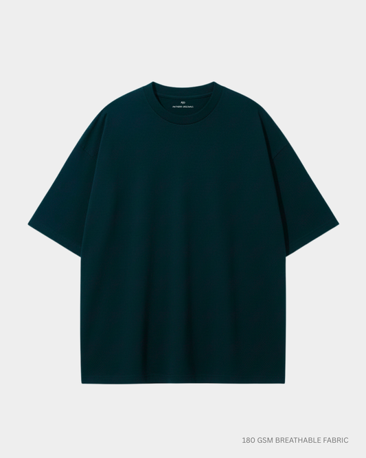 Basic Petrol Blue Unisex Oversized T-Shirt | Antherr Originals