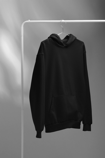 Basic Black Unisex Winter Hoodies