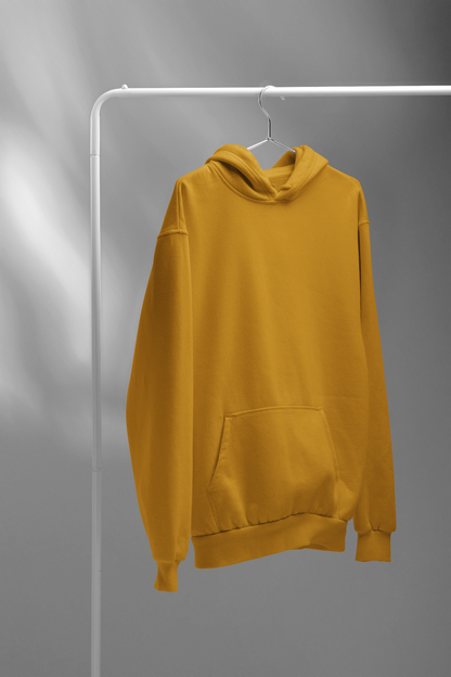 Basic Mustard Yellow Unisex Winter Hoodies