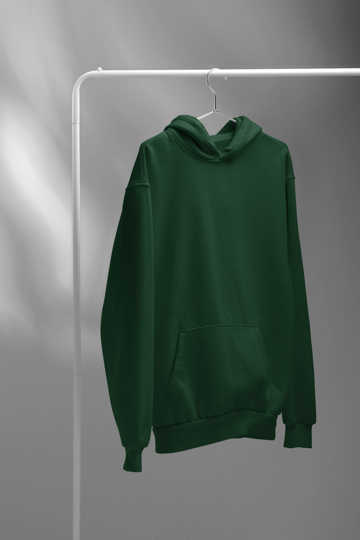 Basic Bottle Green Unisex Winter Hoodies