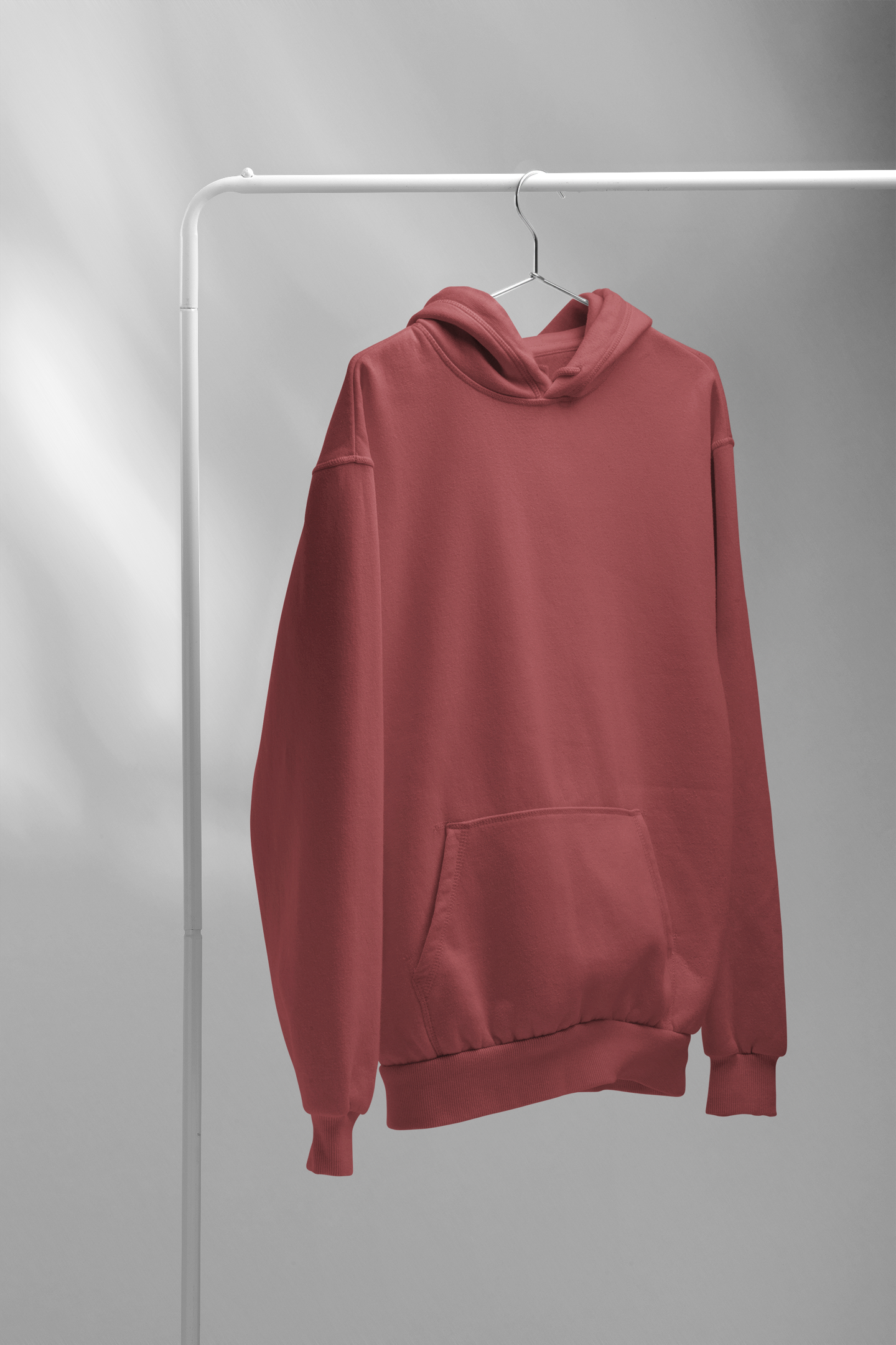 Basic Coral Red Unisex Winter Hoodies