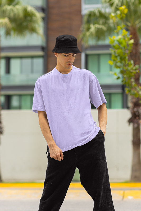 Basic Oversized T-shirt for Men: Lavender LAVENDER